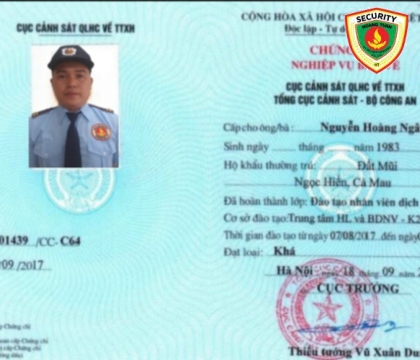 Chứng Nhận Nghiệp Vụ Bảo Vệ