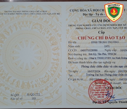 CHỨNG NHẬN PCCC